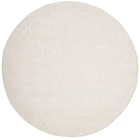 Safavieh Natura Round Area Rug; Ivory & Ivory - 6 x 6 ft. NAT310A-6R